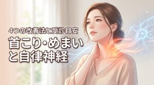 首こりとめまいの原因は自律神経？4つの改善法と受診の目安を詳しく解説
